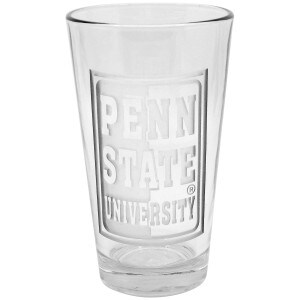 pint glass with ultra engraved Penn State University